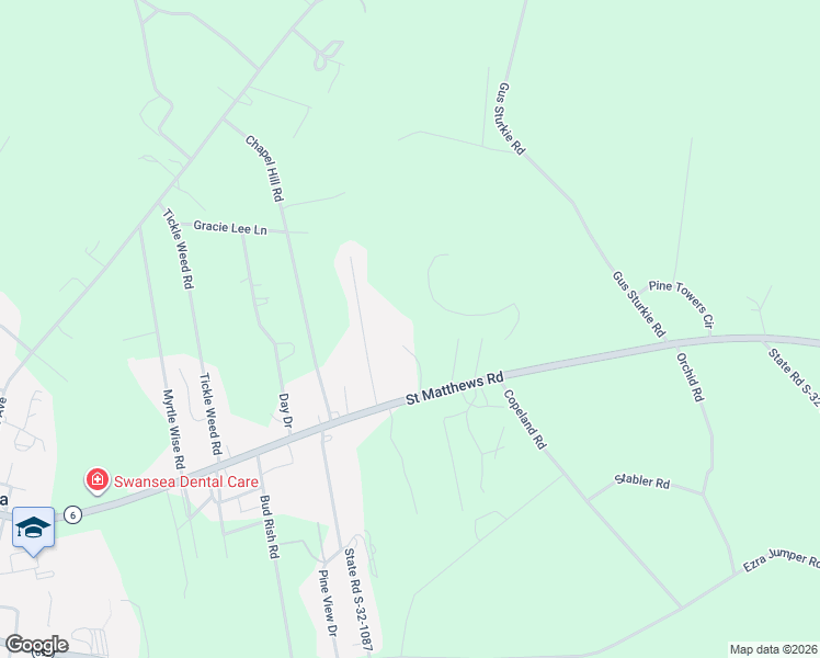 map of restaurants, bars, coffee shops, grocery stores, and more near 945 Saint Matthews Road in Swansea