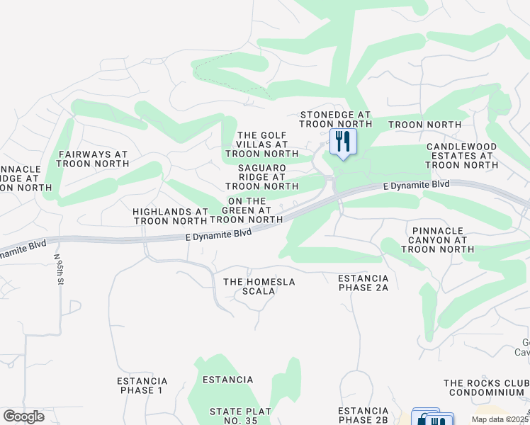 map of restaurants, bars, coffee shops, grocery stores, and more near 28432 North 102nd Street in Scottsdale