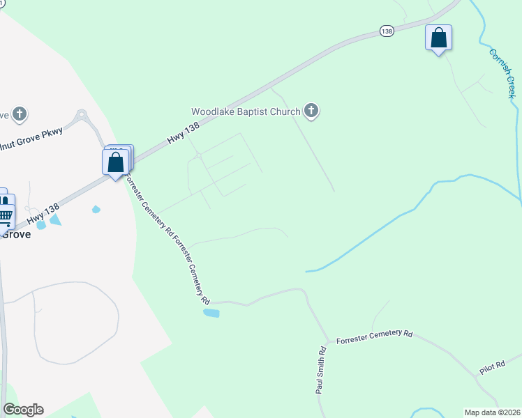 map of restaurants, bars, coffee shops, grocery stores, and more near 500-598 Serene Drive in Covington