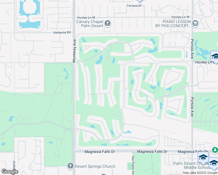 map of restaurants, bars, coffee shops, grocery stores, and more near 305 Paseo Primavera in Palm Desert