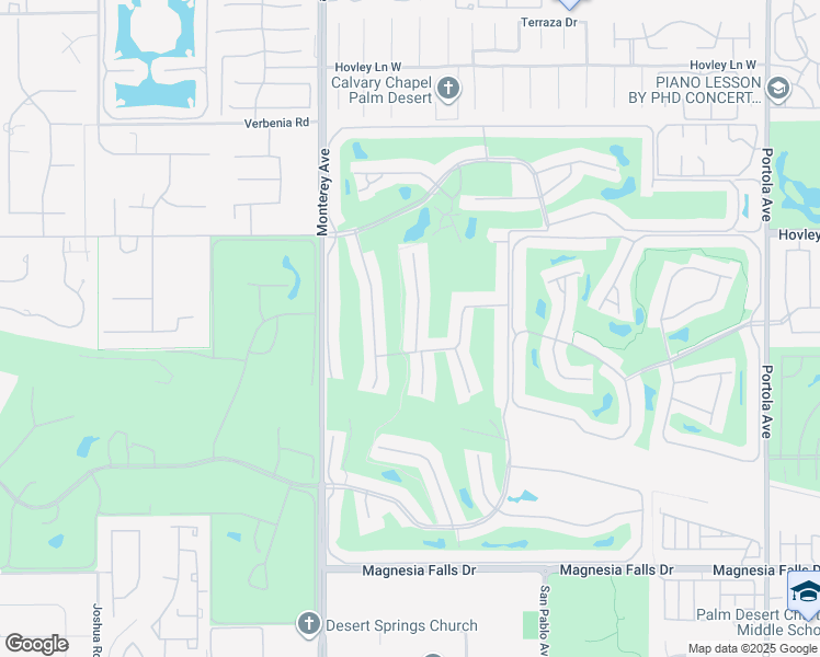 map of restaurants, bars, coffee shops, grocery stores, and more near 263 Santa Barbara Circle in Palm Desert