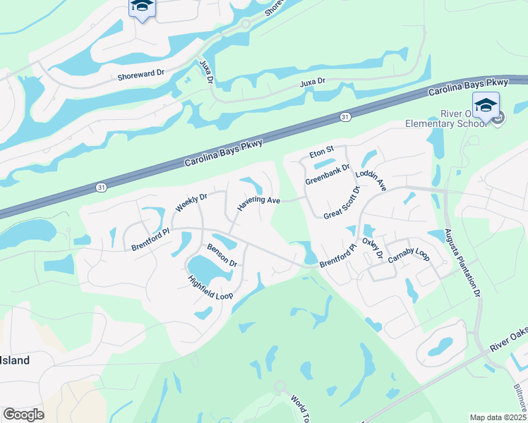 map of restaurants, bars, coffee shops, grocery stores, and more near 808 Pembridge Court in Myrtle Beach