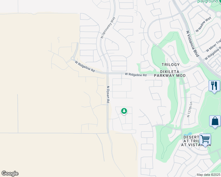 map of restaurants, bars, coffee shops, grocery stores, and more near 28770 North 132nd Lane in Peoria