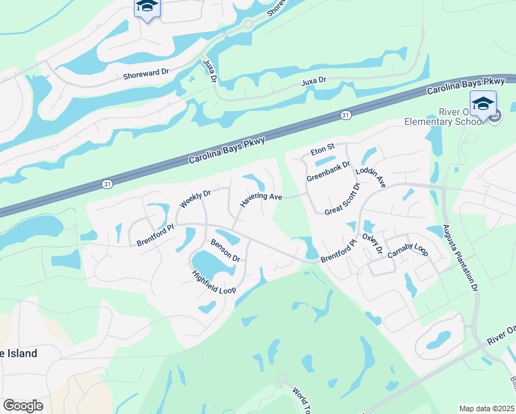 map of restaurants, bars, coffee shops, grocery stores, and more near 808 Pembridge Court in Myrtle Beach