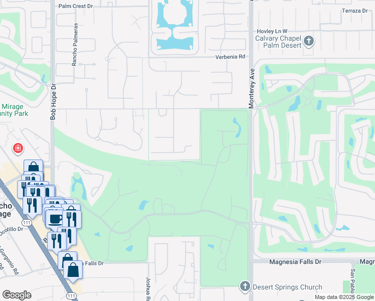 map of restaurants, bars, coffee shops, grocery stores, and more near 4 Vista Santa Rosa in Rancho Mirage