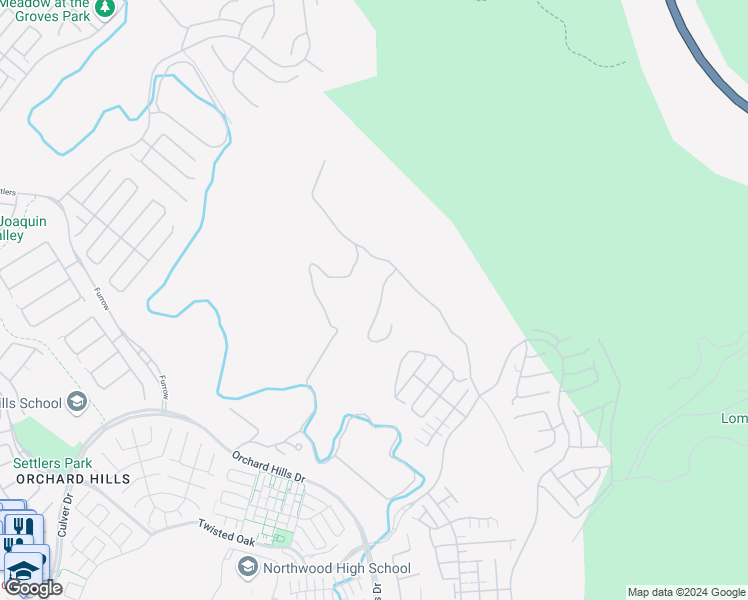 map of restaurants, bars, coffee shops, grocery stores, and more near 231 Evaroad in Irvine