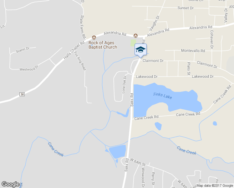 map of restaurants, bars, coffee shops, grocery stores, and more near 52 Lone Oak Drive in Weaver