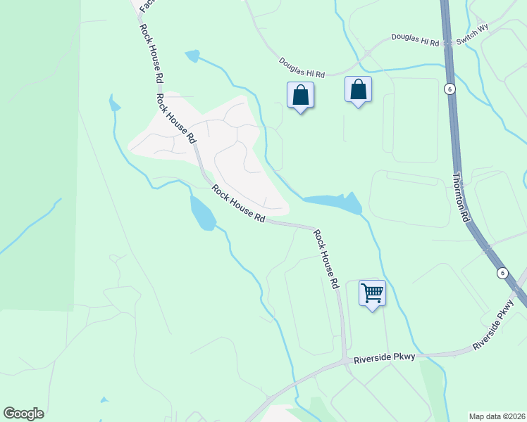 map of restaurants, bars, coffee shops, grocery stores, and more near 2380 Valley Creek Drive in Lithia Springs