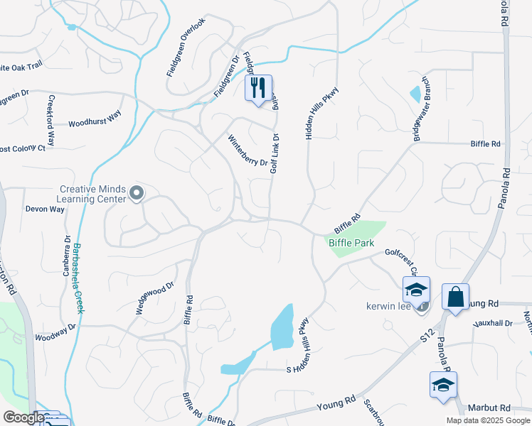map of restaurants, bars, coffee shops, grocery stores, and more near 4992 Stoney Point Circle in Stone Mountain
