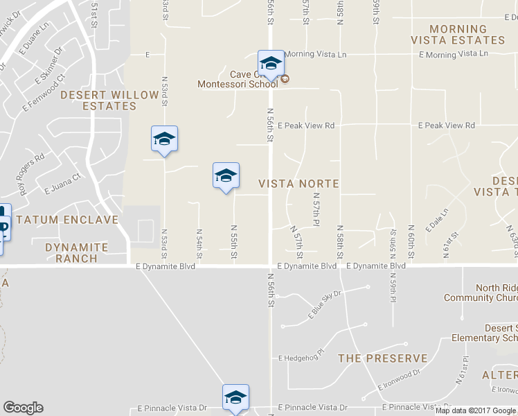 map of restaurants, bars, coffee shops, grocery stores, and more near 28512 North 56th Street in Cave Creek