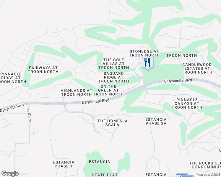 map of restaurants, bars, coffee shops, grocery stores, and more near 28523 North 101st Way in Scottsdale