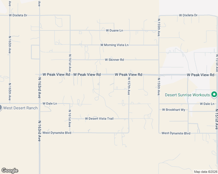 map of restaurants, bars, coffee shops, grocery stores, and more near 28828 North 158th Avenue in Surprise