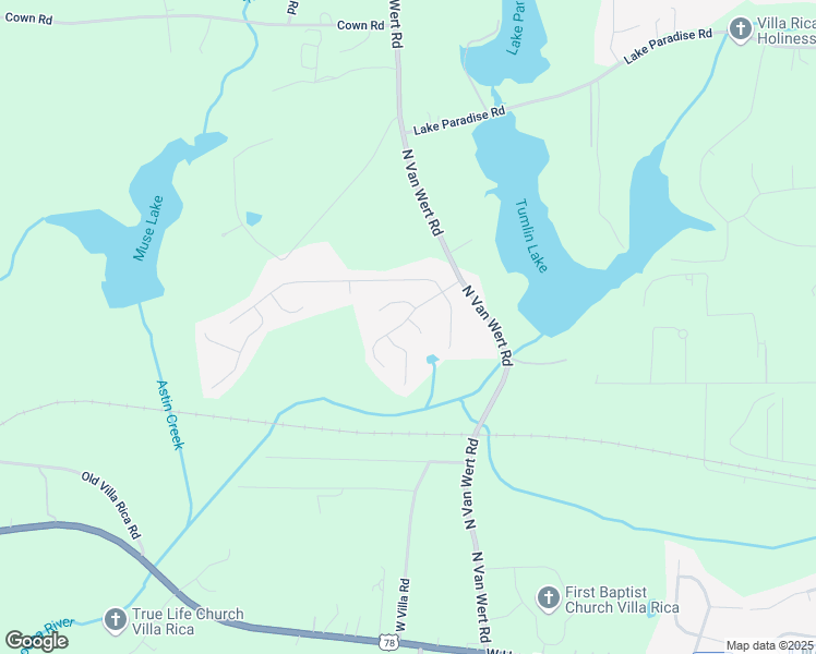 map of restaurants, bars, coffee shops, grocery stores, and more near 501 Weston Court in Villa Rica