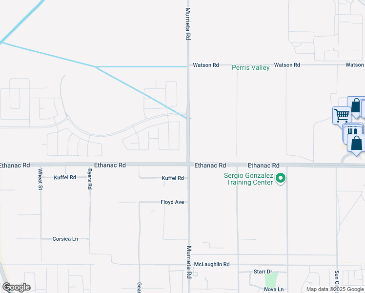 map of restaurants, bars, coffee shops, grocery stores, and more near 3545 Mill Creek Drive in Menifee