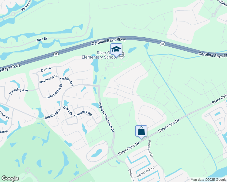 map of restaurants, bars, coffee shops, grocery stores, and more near 2986 Ellesmere Circle in Myrtle Beach