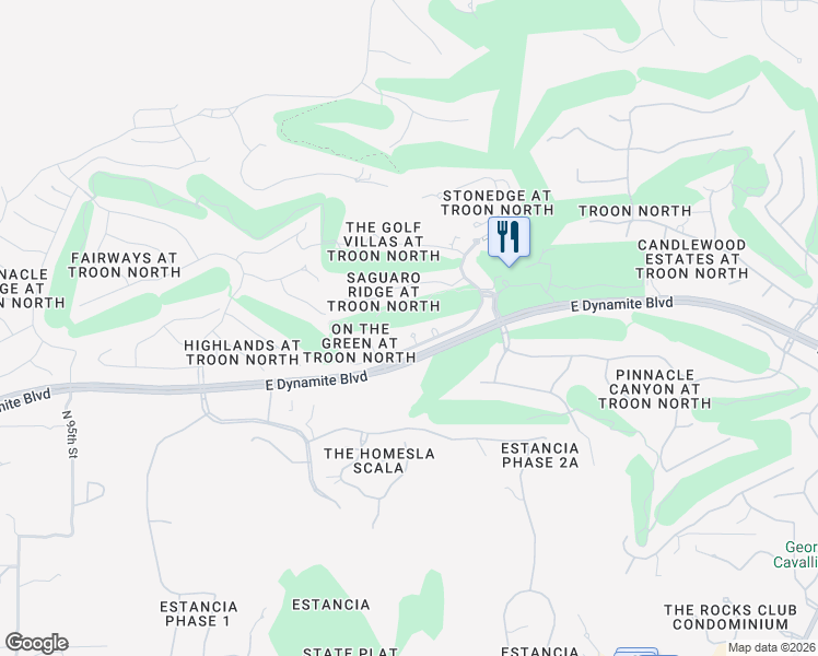 map of restaurants, bars, coffee shops, grocery stores, and more near 28538 North 102nd Place in Scottsdale