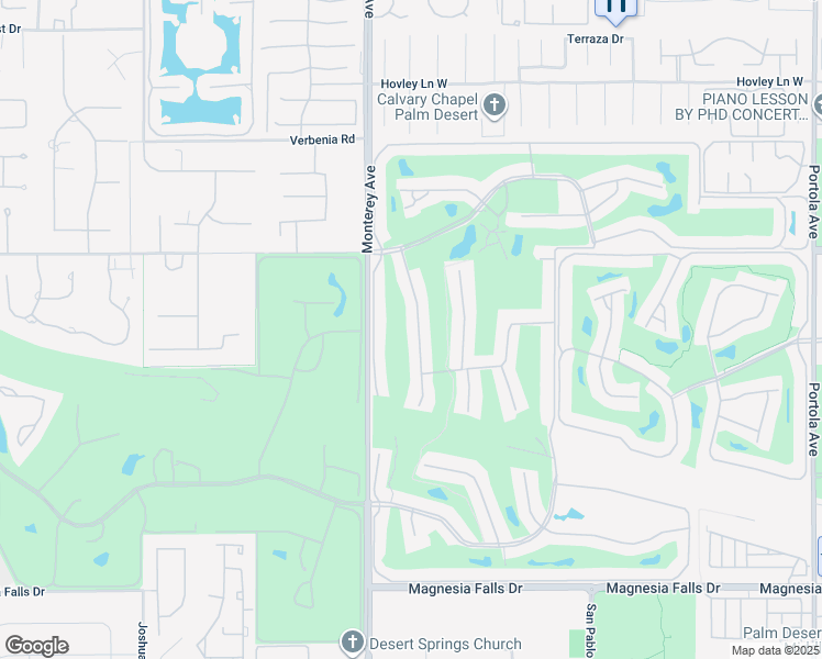 map of restaurants, bars, coffee shops, grocery stores, and more near 247 Serena Drive in Palm Desert