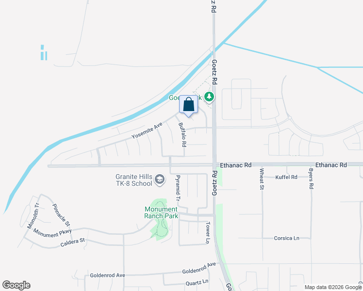 map of restaurants, bars, coffee shops, grocery stores, and more near 3464 Buffalo Road in Perris
