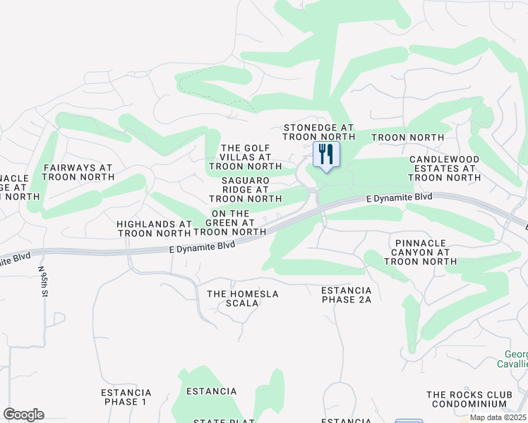 map of restaurants, bars, coffee shops, grocery stores, and more near 10146 East White Feather Lane in Scottsdale