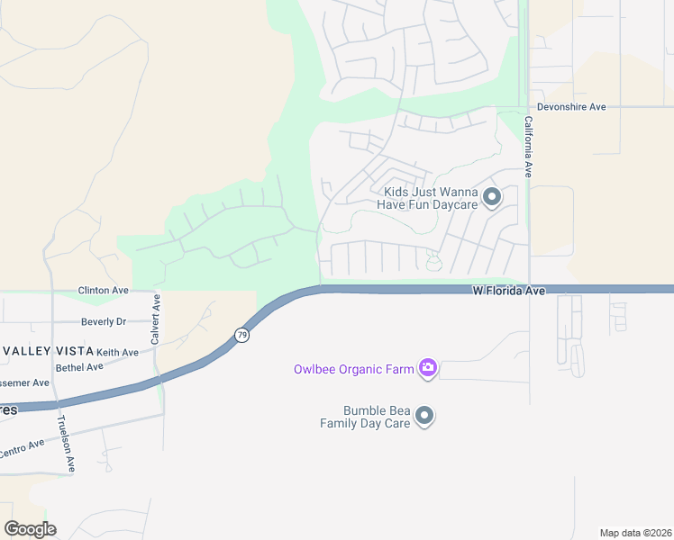 map of restaurants, bars, coffee shops, grocery stores, and more near 120 Estancia Way in Hemet