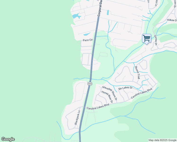 map of restaurants, bars, coffee shops, grocery stores, and more near 2678 Highway 544 in Conway