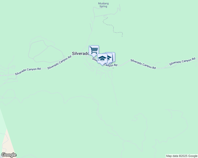 map of restaurants, bars, coffee shops, grocery stores, and more near 14931 Shady Drive in Silverado