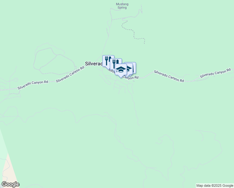 map of restaurants, bars, coffee shops, grocery stores, and more near 14931 Shady Drive in Silverado