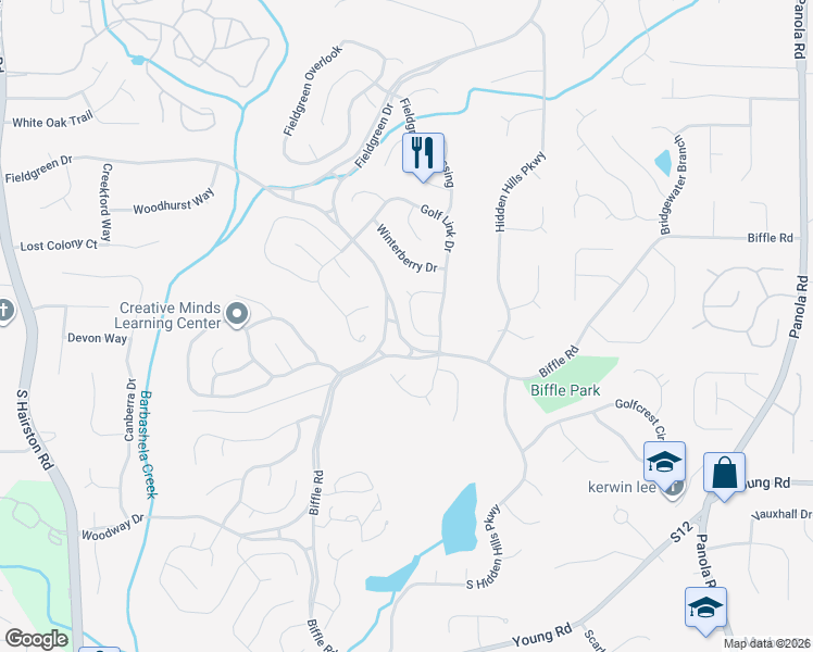 map of restaurants, bars, coffee shops, grocery stores, and more near 5012 Stoney Point Circle in Stone Mountain