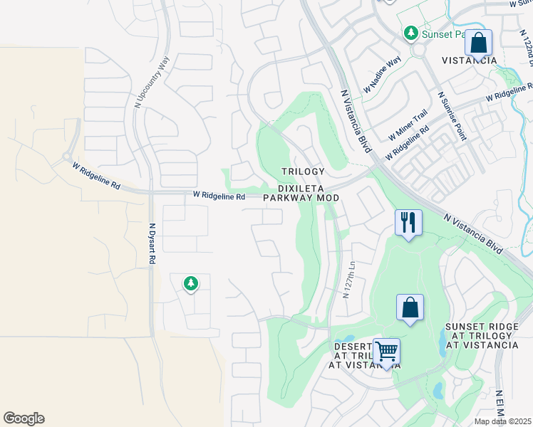 map of restaurants, bars, coffee shops, grocery stores, and more near 12910 West Dale Lane in Peoria