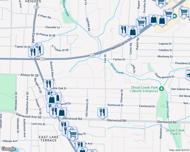map of restaurants, bars, coffee shops, grocery stores, and more near 3146 Alston Drive in Decatur