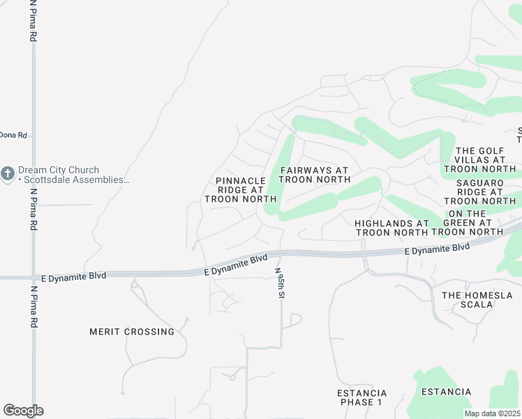 map of restaurants, bars, coffee shops, grocery stores, and more near 28591 North 94th Place in Scottsdale