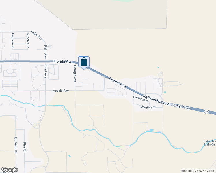 map of restaurants, bars, coffee shops, grocery stores, and more near 45521 California 74 in Hemet