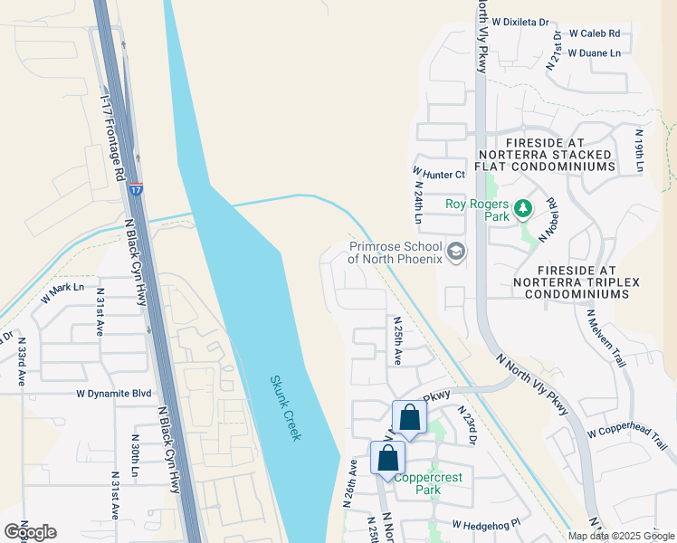 map of restaurants, bars, coffee shops, grocery stores, and more near 28705 North 26th Drive in Phoenix