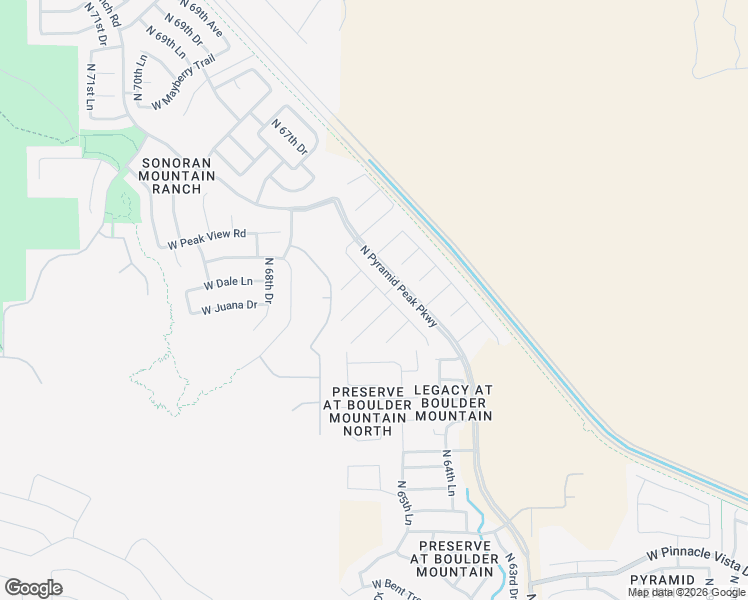 map of restaurants, bars, coffee shops, grocery stores, and more near 28811 North 66th Avenue in Phoenix