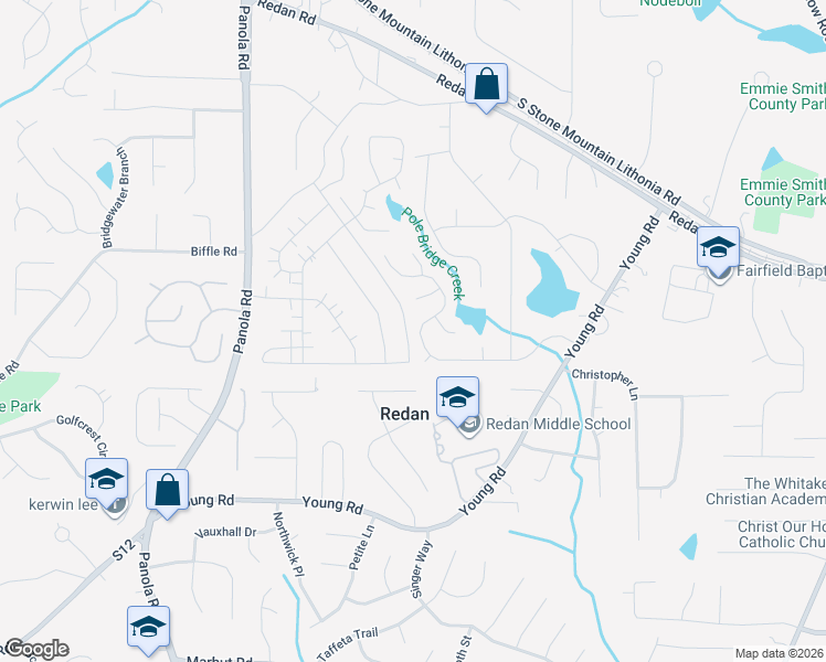 map of restaurants, bars, coffee shops, grocery stores, and more near in Lithonia
