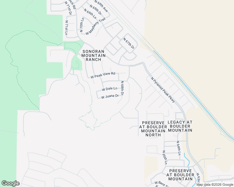 map of restaurants, bars, coffee shops, grocery stores, and more near 6881 West Dale Lane in Peoria