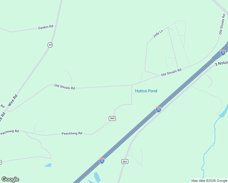 map of restaurants, bars, coffee shops, grocery stores, and more near 1598 Old Shoals Road in Monetta