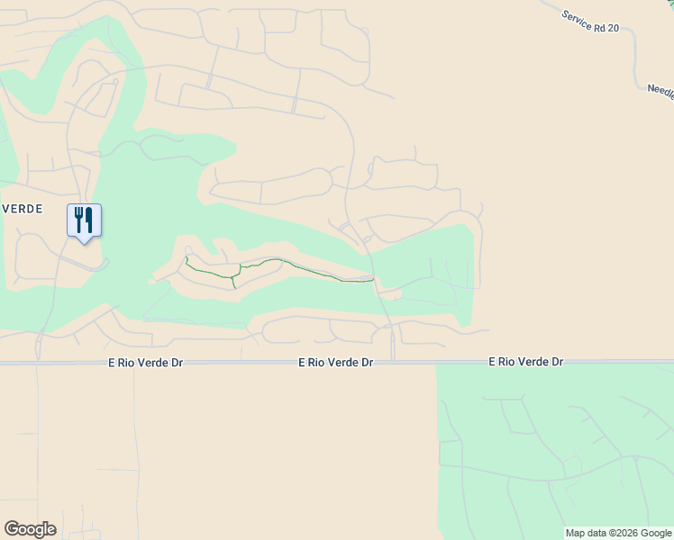 map of restaurants, bars, coffee shops, grocery stores, and more near 18008 East Wolf Tree Lane in Rio Verde