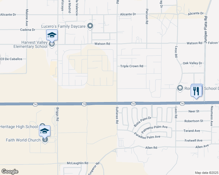 map of restaurants, bars, coffee shops, grocery stores, and more near 26208 Ranch House Road in Homeland