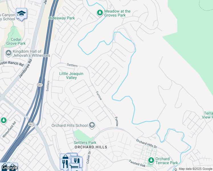 map of restaurants, bars, coffee shops, grocery stores, and more near in Irvine