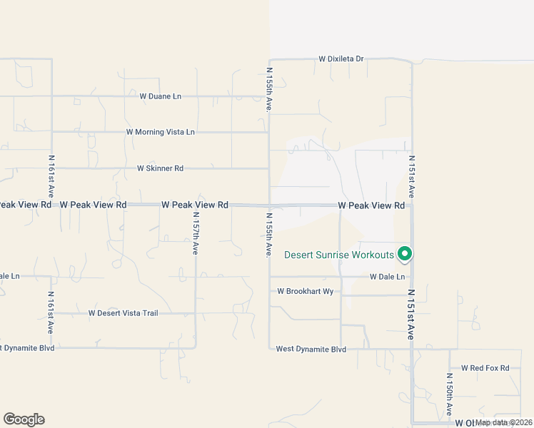 map of restaurants, bars, coffee shops, grocery stores, and more near 28609 North 155th Avenue in Surprise