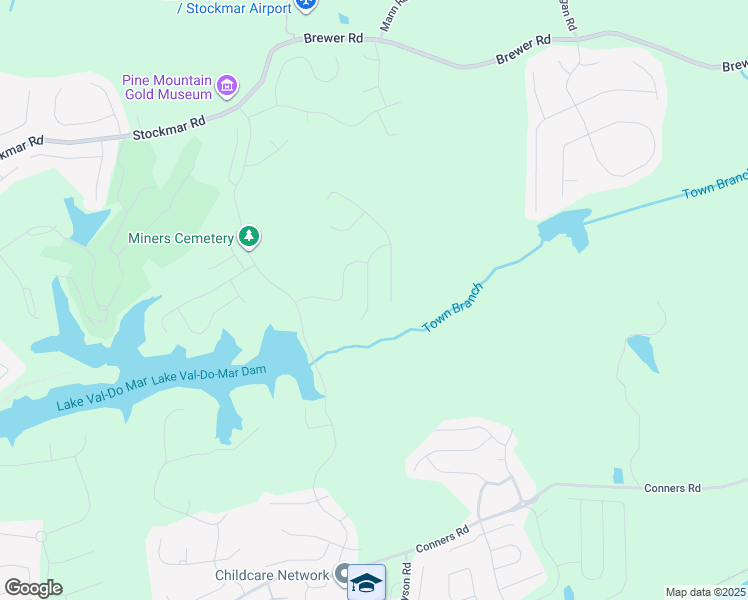 map of restaurants, bars, coffee shops, grocery stores, and more near 1032 South Creek Drive in Villa Rica