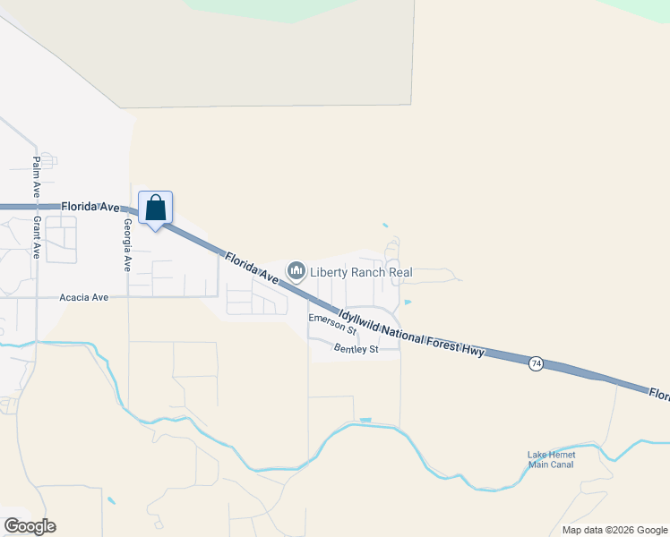 map of restaurants, bars, coffee shops, grocery stores, and more near 25870 Valle Vue Place in Hemet