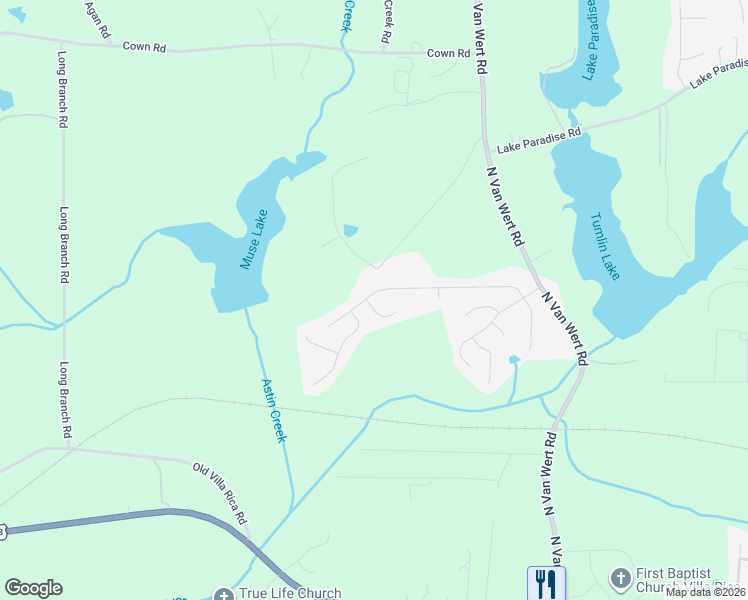map of restaurants, bars, coffee shops, grocery stores, and more near 600 Meadows Court in Villa Rica