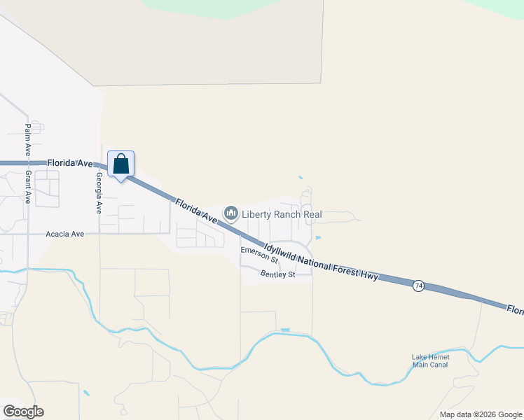 map of restaurants, bars, coffee shops, grocery stores, and more near 25870 Valle Vue Place in Hemet