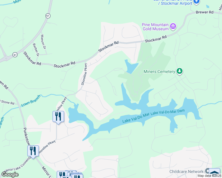 map of restaurants, bars, coffee shops, grocery stores, and more near 9620 Coastal Pointe Drive in Villa Rica
