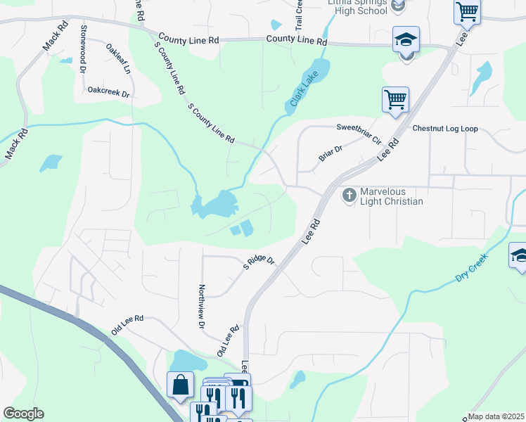map of restaurants, bars, coffee shops, grocery stores, and more near in Lithia Springs