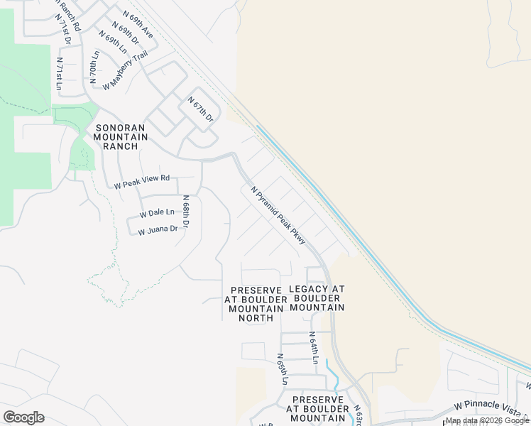 map of restaurants, bars, coffee shops, grocery stores, and more near 28811 North 66th Avenue in Phoenix