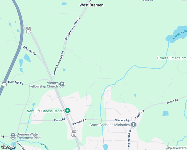 map of restaurants, bars, coffee shops, grocery stores, and more near 158 Waterford Road in Bremen