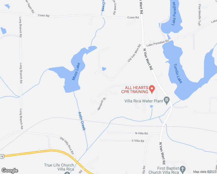 map of restaurants, bars, coffee shops, grocery stores, and more near 405 River Trace Drive in Villa Rica
